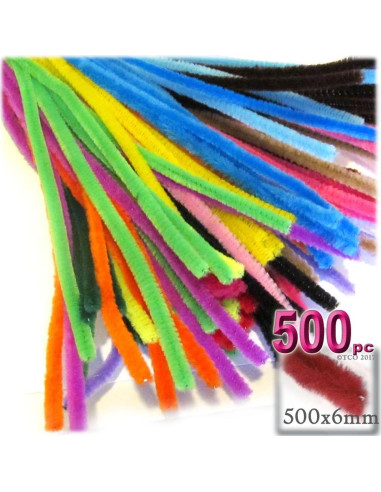 Talladores de Chenille Rosa Claro 50 cm 500 Piezas Los Talladores