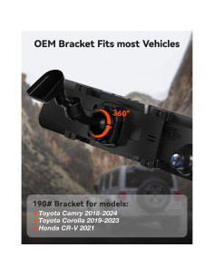 Soporte OEM WOLFBOX 190 para Toyota Camry 2018-2024 2