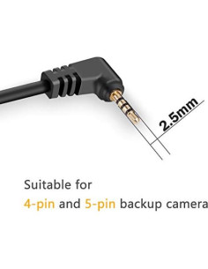 Cable de Extensión para Cámara de Respaldo YQMAJIM 5 m 2.5mm 2