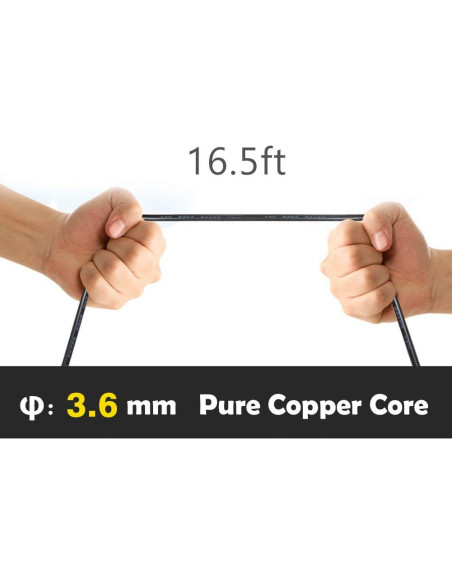 Cable de Extensión para Cámara de Respaldo YQMAJIM 5 m 2.5mm