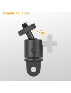 Soporte de cámara de aluminio GuoYU 360 ajustable 1/4" 2