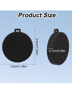 2 Tapas de Lente TPU para Osmo Action 3 y 4 - Protección Negra 2