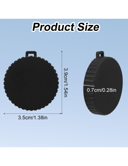 2 Tapas de Lente TPU para Osmo Action 3 y 4 - Protección Negra
