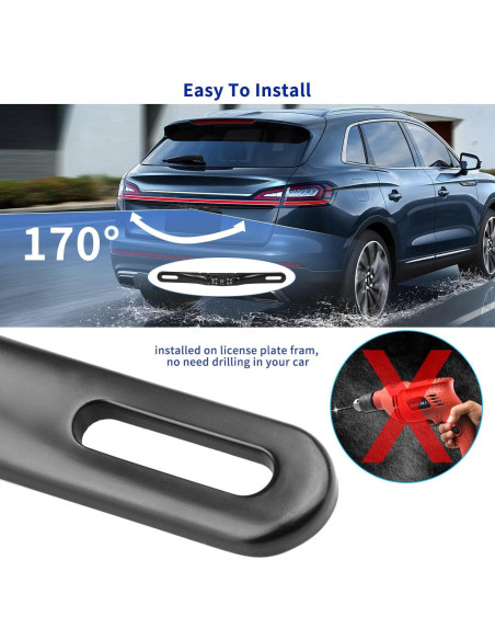 Cámara de Respaldo Kairiyard para Placa de Licencia 170 HD