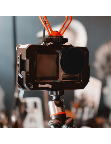 2 Tapas de Lente TPU para Osmo Action 3 y 4 - Protección Negra