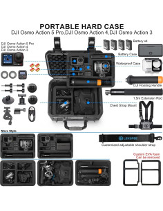 Funda Dura Impermeable Lekufee para Cámara DJI Osmo Action 5 Pro/4/3 2
