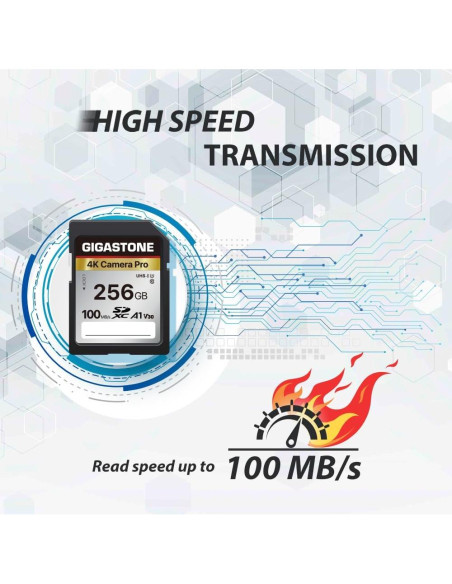 Tarjeta de Memoria Gigastone 256GB 4K UHS-I 100MB/s Tarjeta de Memoria Gigastone 256GB 4K UHS-I 100MB/s