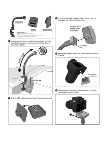 Soporte de Abrazadera para Cámara ARKON CMP186-12 30.48 cm