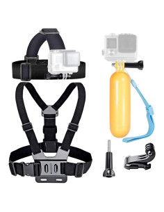 Paquete de Accesorios para Cámara de Acción VVHOOY - Flotante, Montura en Cabeza y Pecho