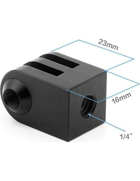 Adaptador de Montaje en Trípode Aluminio Vcufflinks para GoPro