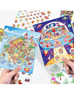 6 Sets de Etiquetas 3D Animales HOMICO para Mini Casa DIY 2