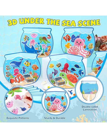 Kit de Manualidades Oceánicas 3D Gisgfim - 24 Piezas