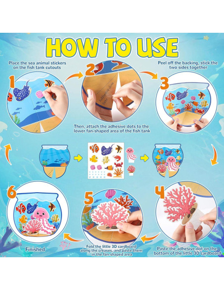 Kit de Manualidades Oceánicas 3D Gisgfim - 24 Piezas