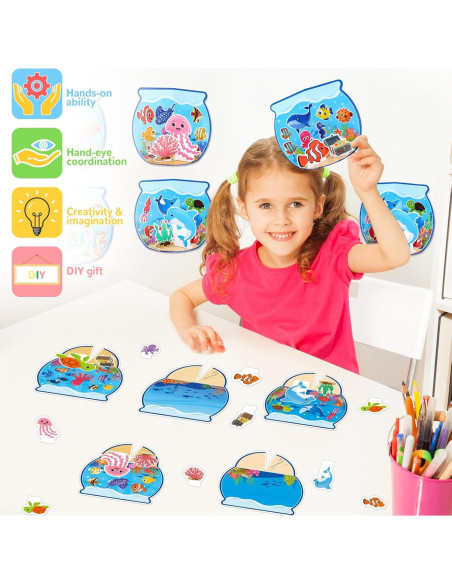 Kit de Manualidades Oceánicas 3D Gisgfim - 24 Piezas