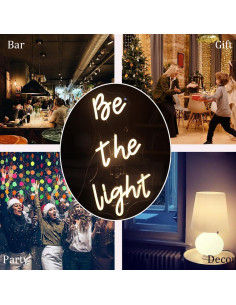 Luz Neon Decorativa QiaoFei Ser Luz-W 43x25cm Blanco Cálido 2