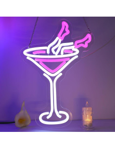 Cartel de Neón ENUOLI Dimmable Cerveza Rosa 28.9cm 2