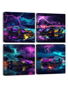 Arte de Pared Lamborghini 30x30 cm - Decoración Infantil