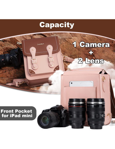 Bolsa de cámara Cwatcun para DSLR y SLR, impermeable 22x10x27cm