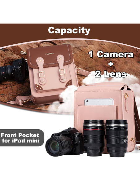 Bolsa de cámara Cwatcun para DSLR y SLR, impermeable 22x10x27cm