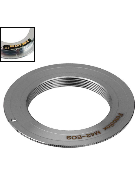 Adaptador Fotodiox Pro M42 a Canon EOS con Chip Enfoque