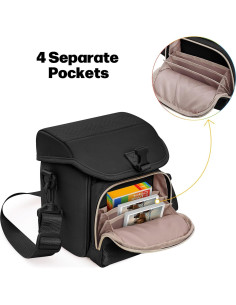 Bolsa de Mensajero para Cámara Prokva Negra Compatible Polaroid 2
