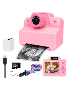 Cámara Instantánea Tbltaca Rosa para Niños 3-12 Años