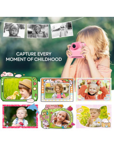 Cámara Instantánea Tbltaca Rosa para Niños 3-12 Años 2