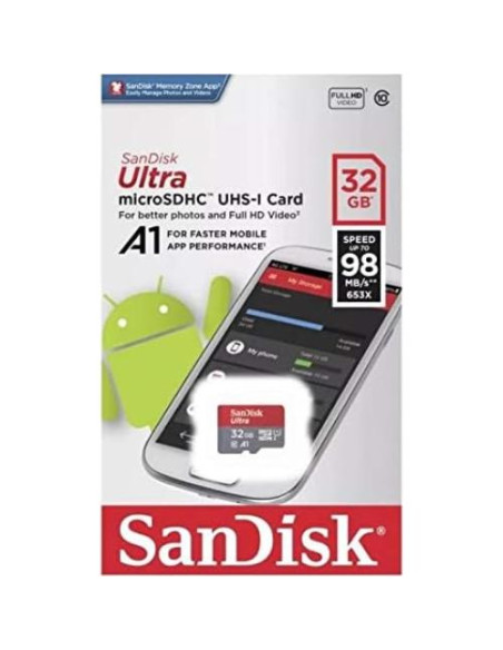 Tarjeta Micro SD SanDisk 32GB Ultra Clase 10 + Lector EBS