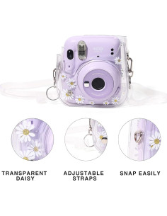 Funda transparente WOGOZAN para cámara Fujifilm Instax Mini 12/11/9/8 2