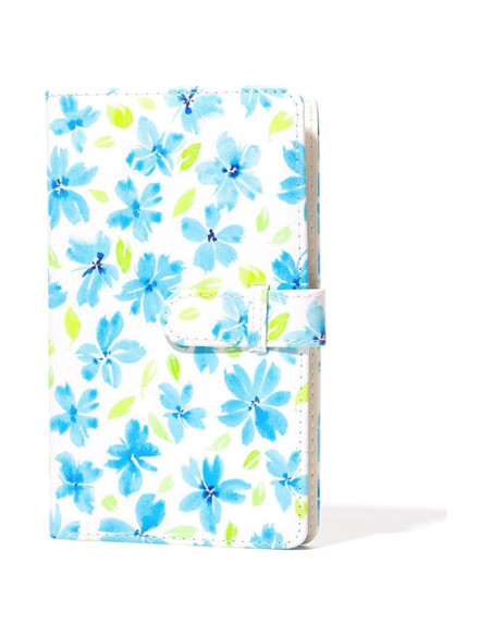 Álbum de Fotos CHEZBABY 96 Bolsillos Floral Azul 18.8x11.5cm