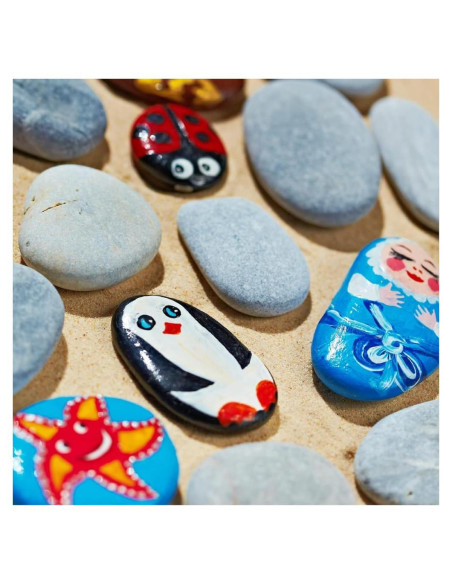 Kit de Pintura de Rocas de Río PGN - 40 Piezas 5-10 cm