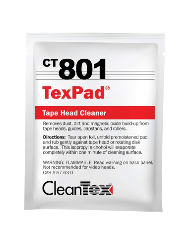 Limpiadores de Cabezal de Cinta CleanTex - Caja de 80 Paños