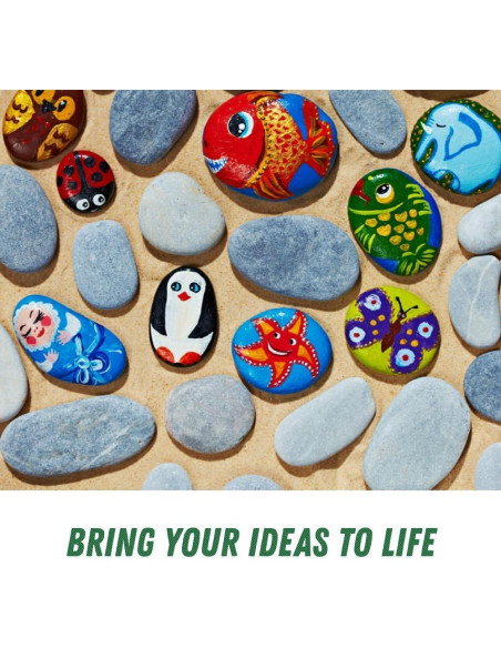 Kit de Pintura de Rocas de Río PGN - 40 Piezas 5-10 cm