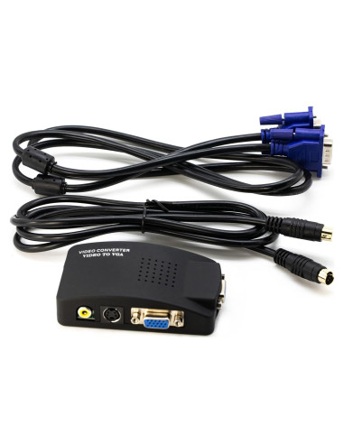 Adaptador Convertidor S-Video a VGA Jujinglobal 100g