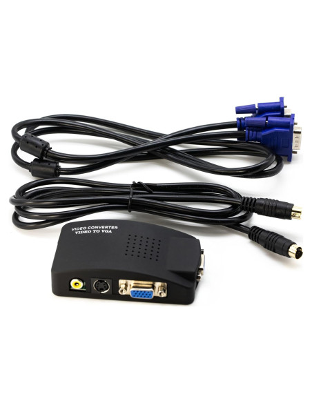 Adaptador Convertidor S-Video a VGA Jujinglobal 100g