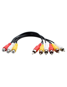 Divisor de Audio y Video 3RCA AV Suckoo 1 en 2 Salidas 30cm
