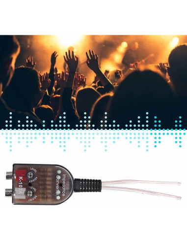 Convertidor de Impedancia de Audio EVGATSAUTO para Coche