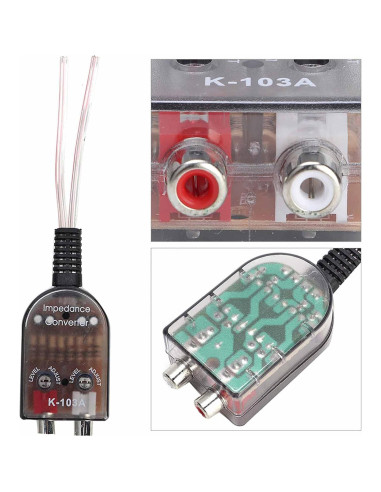 Convertidor de Impedancia de Audio EVGATSAUTO para Coche