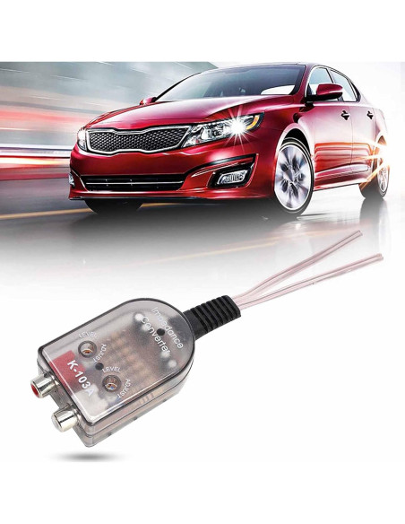 Convertidor de Impedancia de Audio EVGATSAUTO para Coche