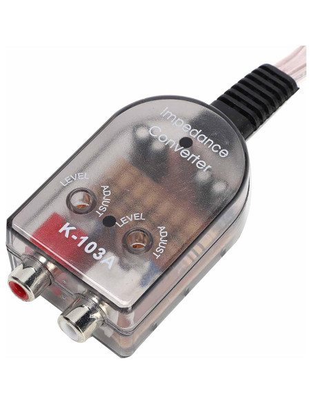 Convertidor de Impedancia de Audio EVGATSAUTO para Coche
