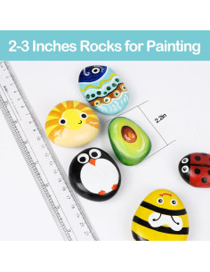 Simetufy 25 Rocas de Río para Pintar 5-8 cm Manualidades 2