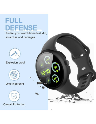 Funda Dura para Google Pixel Watch 3 41mm + Protector Vidrio