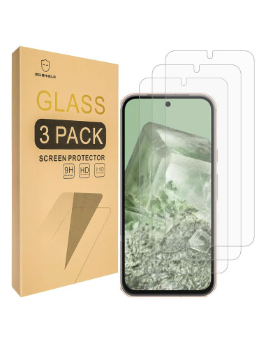 Protector de Pantalla Mr.Shield para Google Pixel 8a - Vidrio Templado 9H - Paquete de 3