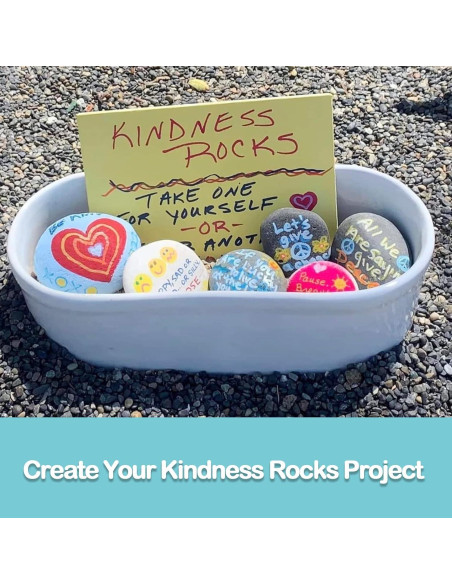 Simetufy 25 Rocas de Río para Pintar 5-8 cm Manualidades