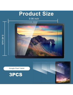 Paquete de 3 Protectores de Pantalla Tarewoeki para Google Pixel Tab 11" 2