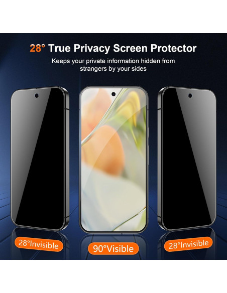 Protector de Pantalla Privado JEHOO para Google Pixel 9 TPU