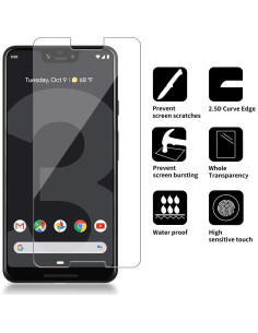 Paquete de 4 Protectores de Pantalla Vidrio Templado iCsapr para Google Pixel 3 XL 2