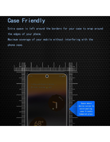 Paquete de 3 Protectores de Pantalla Privados Easges para Google Pixel 6A 9H