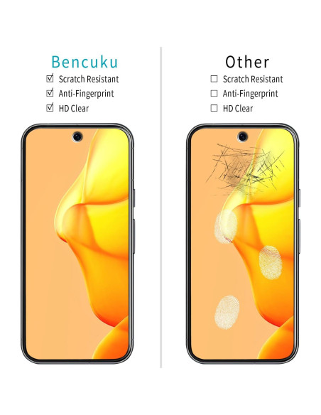 Protector de Pantalla Vidrio Templado Bencuku para Google Pixel 9/9 Pro Protector de Pantalla Vidrio Templado Bencuku para Google Pixel 9/9 Pro