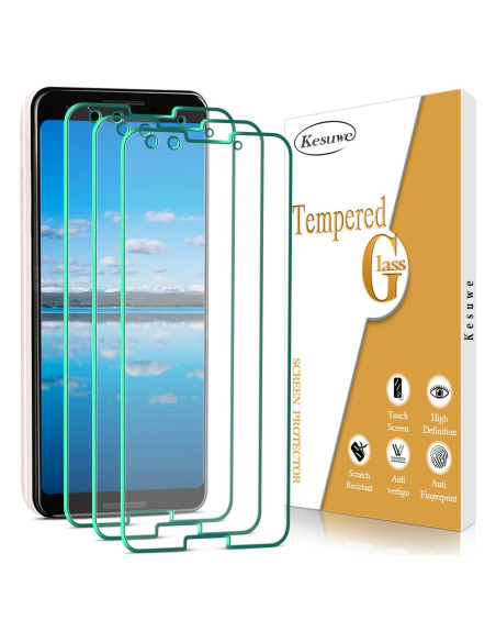 Protector de Pantalla Vidrio Templado Kesuwe para Google Pixel 3 Protector de Pantalla Vidrio Templado Kesuwe para Google Pixel 3